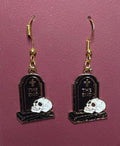 The End Tombstone Earrings | Gold