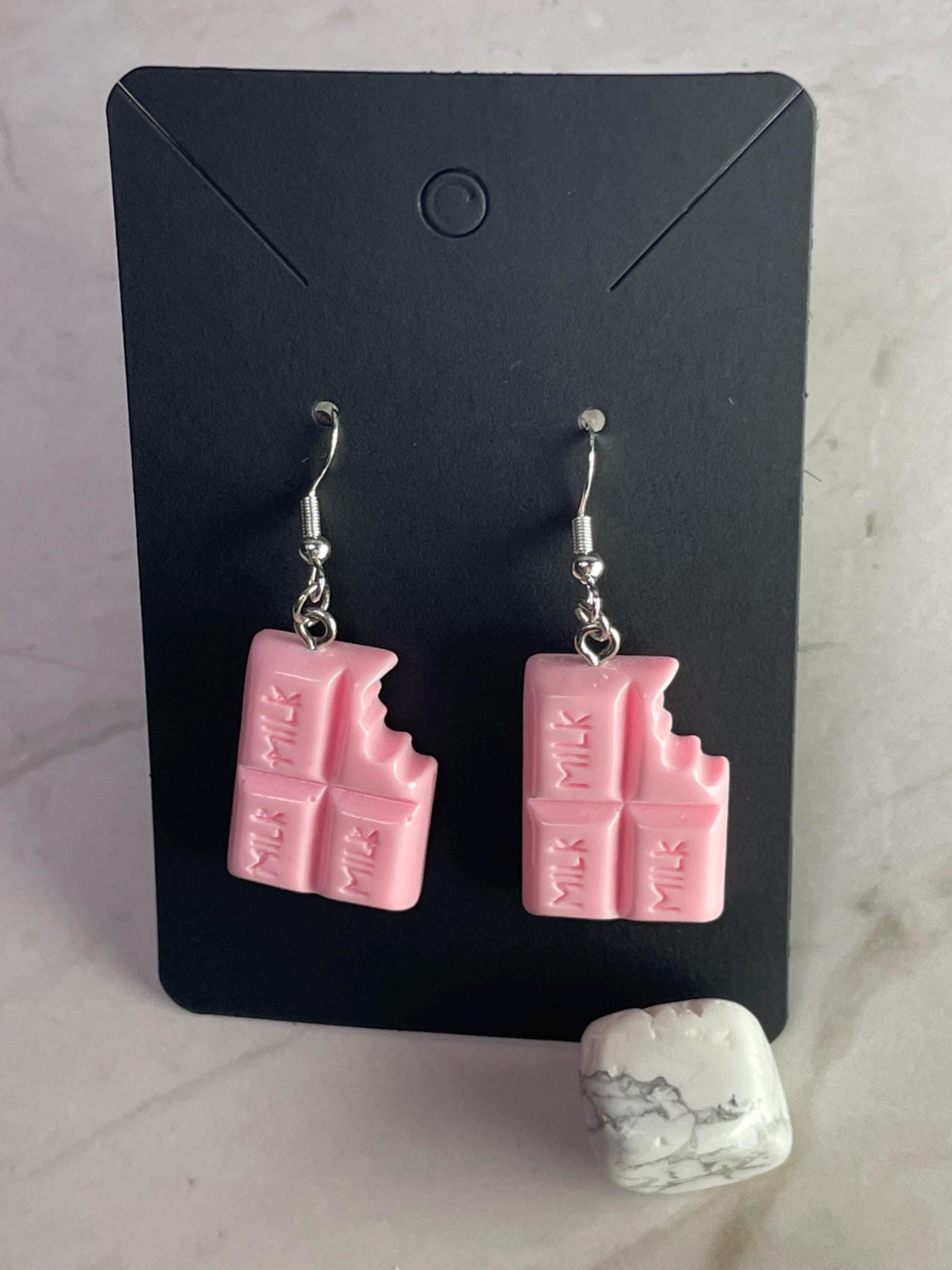 Pink Milk Chocolate Bar Earrings
