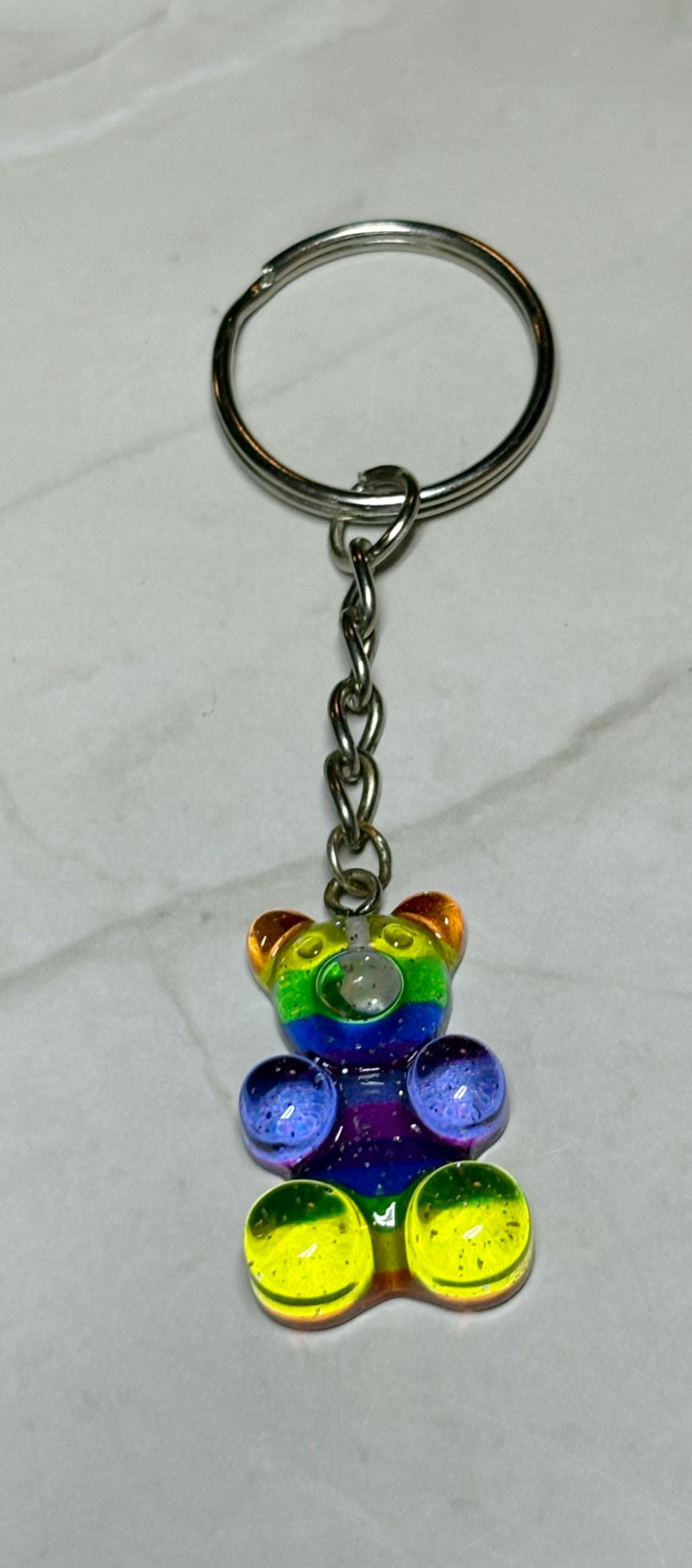 Pride Gummy Bear Keychain