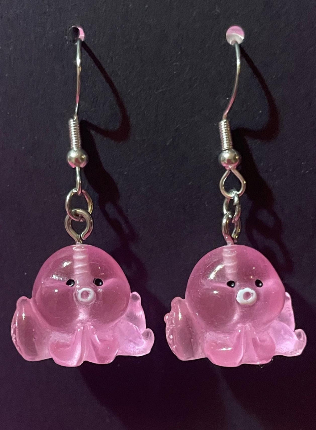 Pink Octopus Earrings