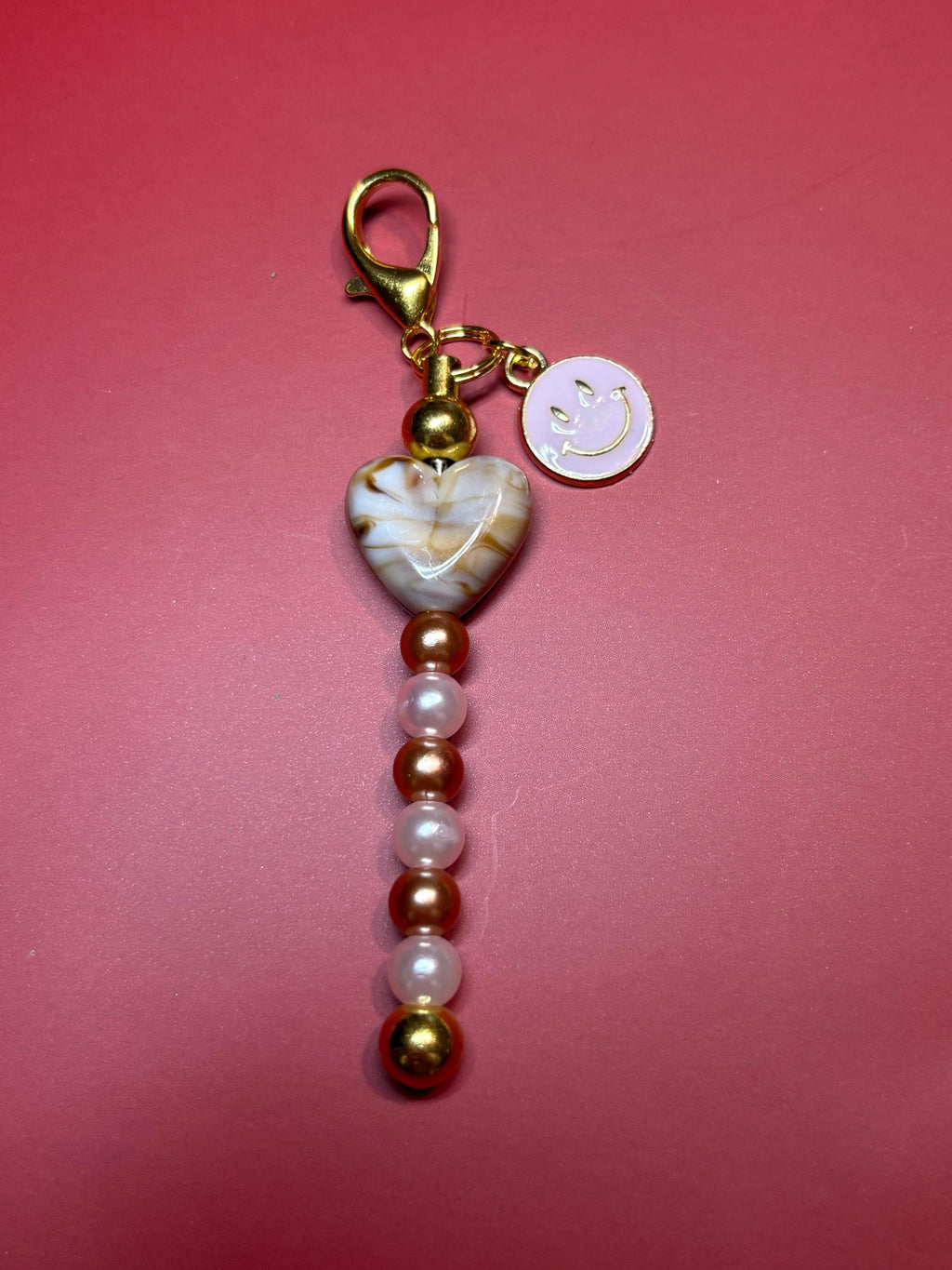 Cherry blossom Mocha bag charm