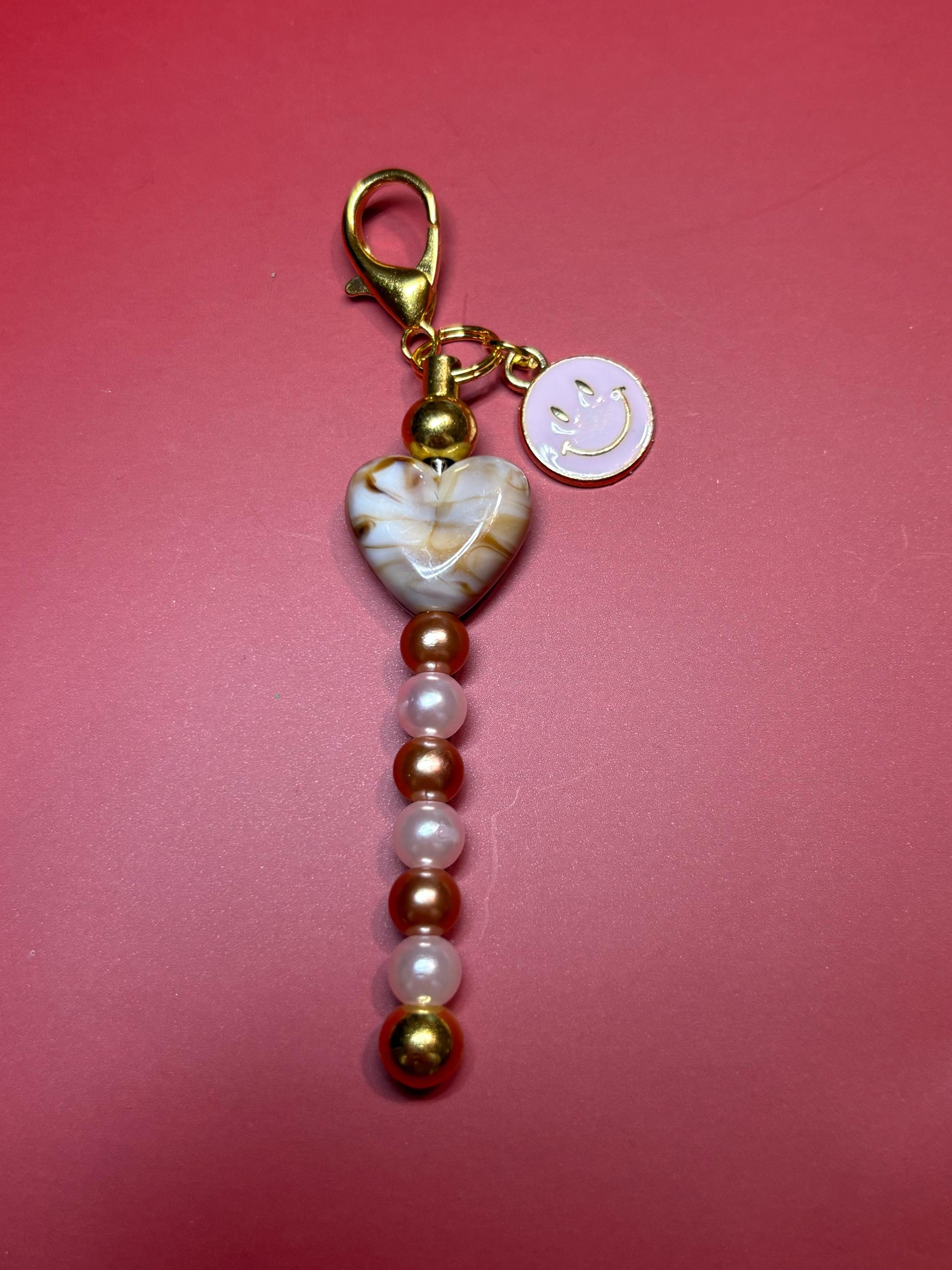 Cherry blossom Mocha bag charm