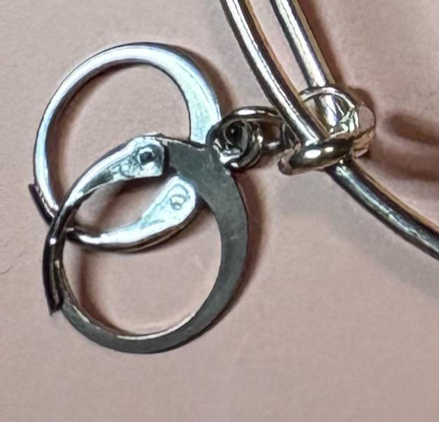 Duster themed silver bangle