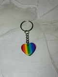 Pride Heart Keychain