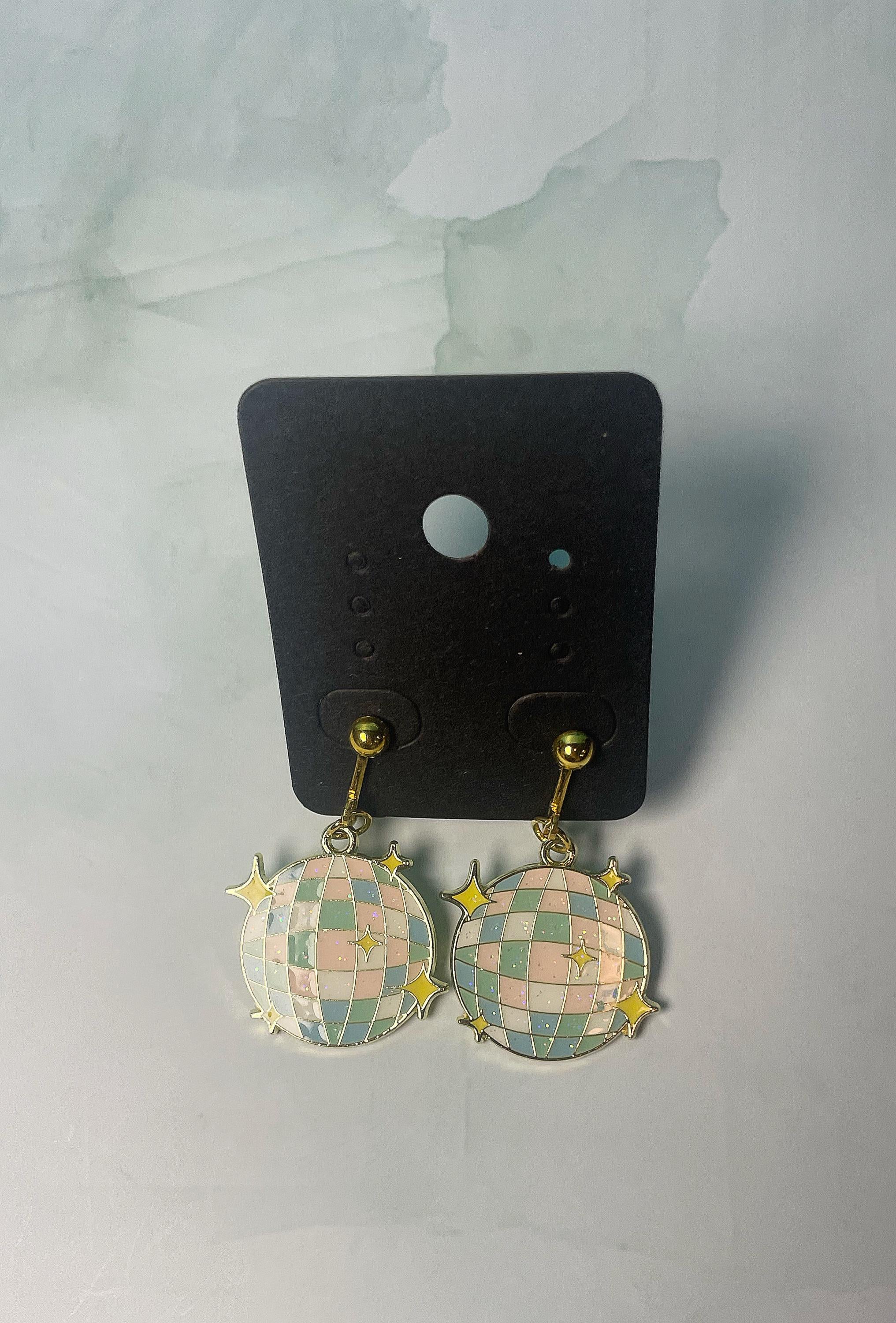 Disco Ball Clip On Earrings
