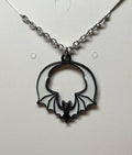 Vampire Goth Bat Necklace | Black & White