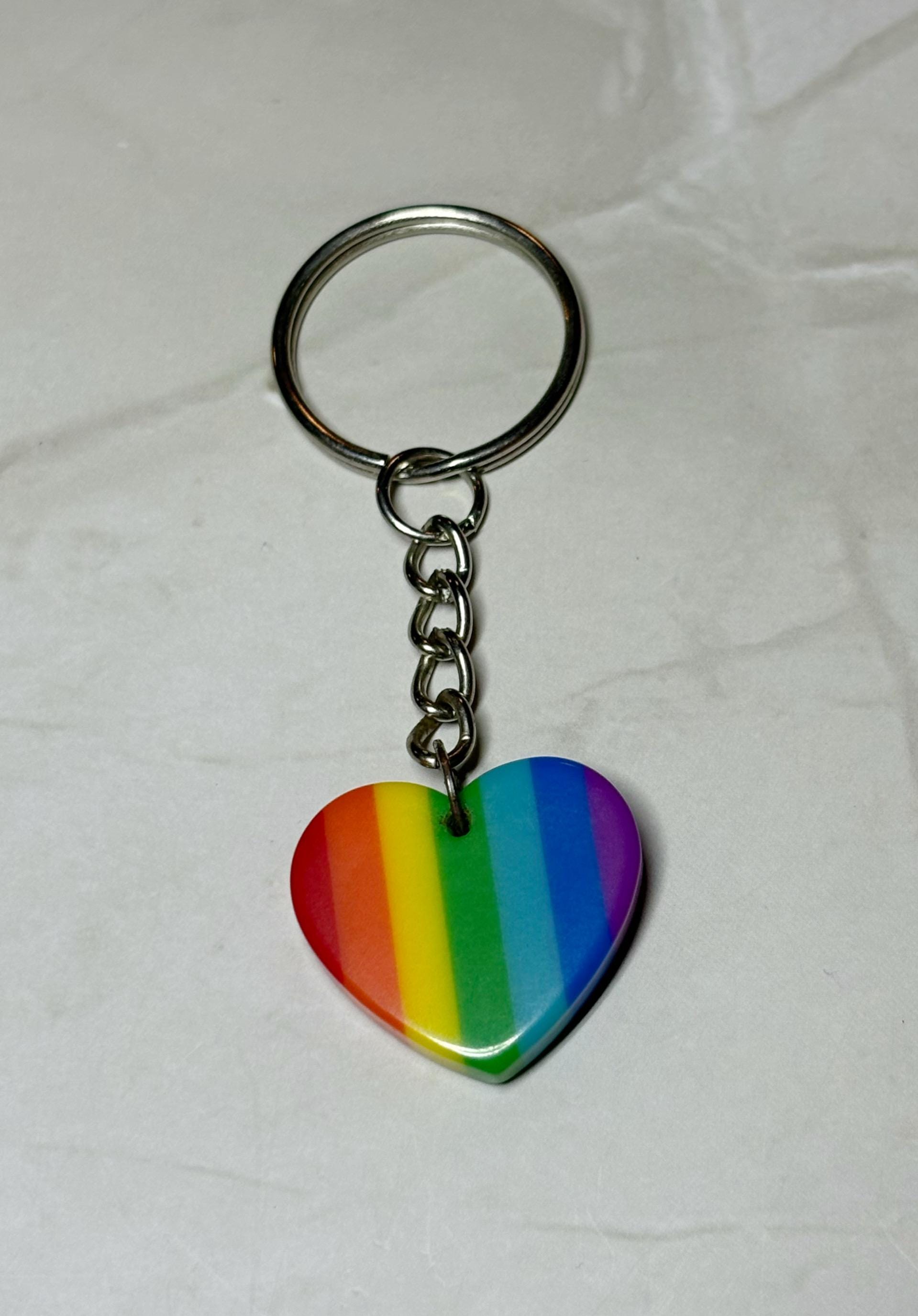 Pride Heart Keychain