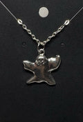 Silver Ghastly Ghost Necklace