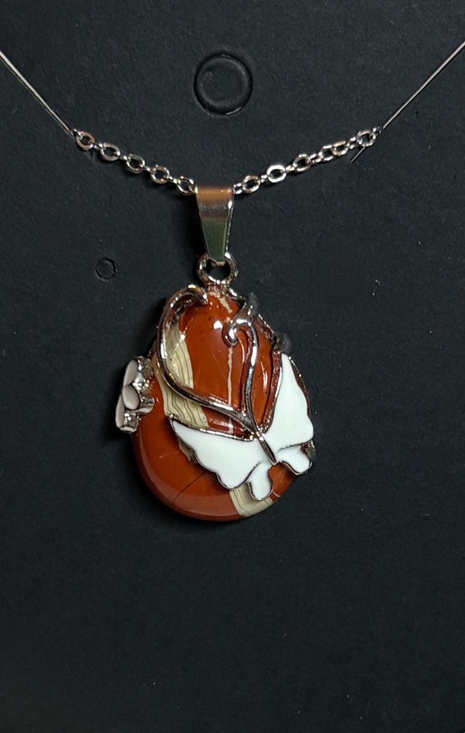 Carnelian Butterfly Necklace