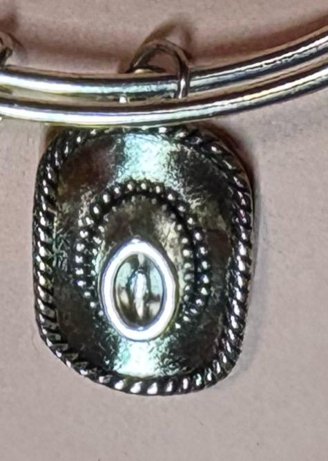 Duster themed silver bangle