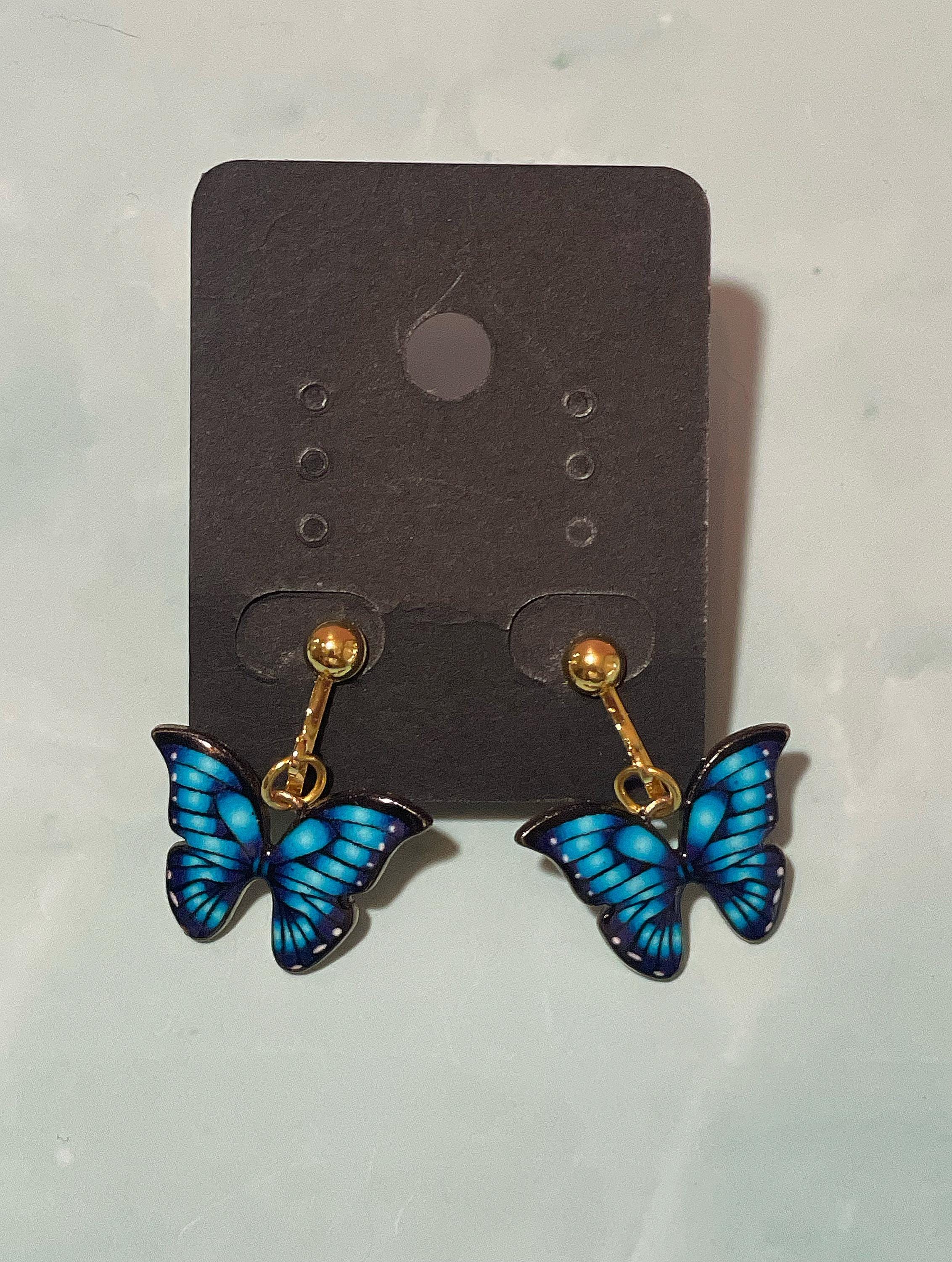 Blue Butterfly Clip Ons