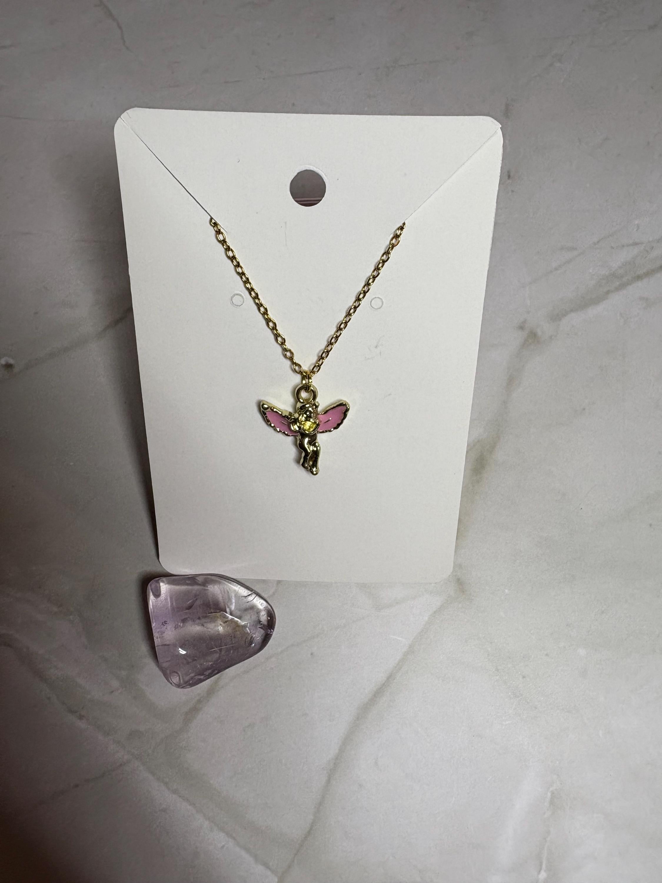 Gold 'Stupid Cupid' Necklace