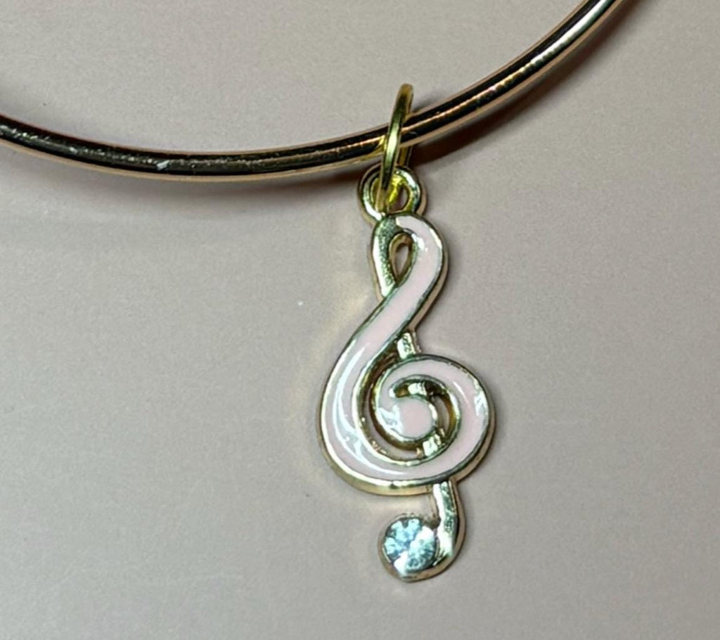 Malt shop romance gold bangle