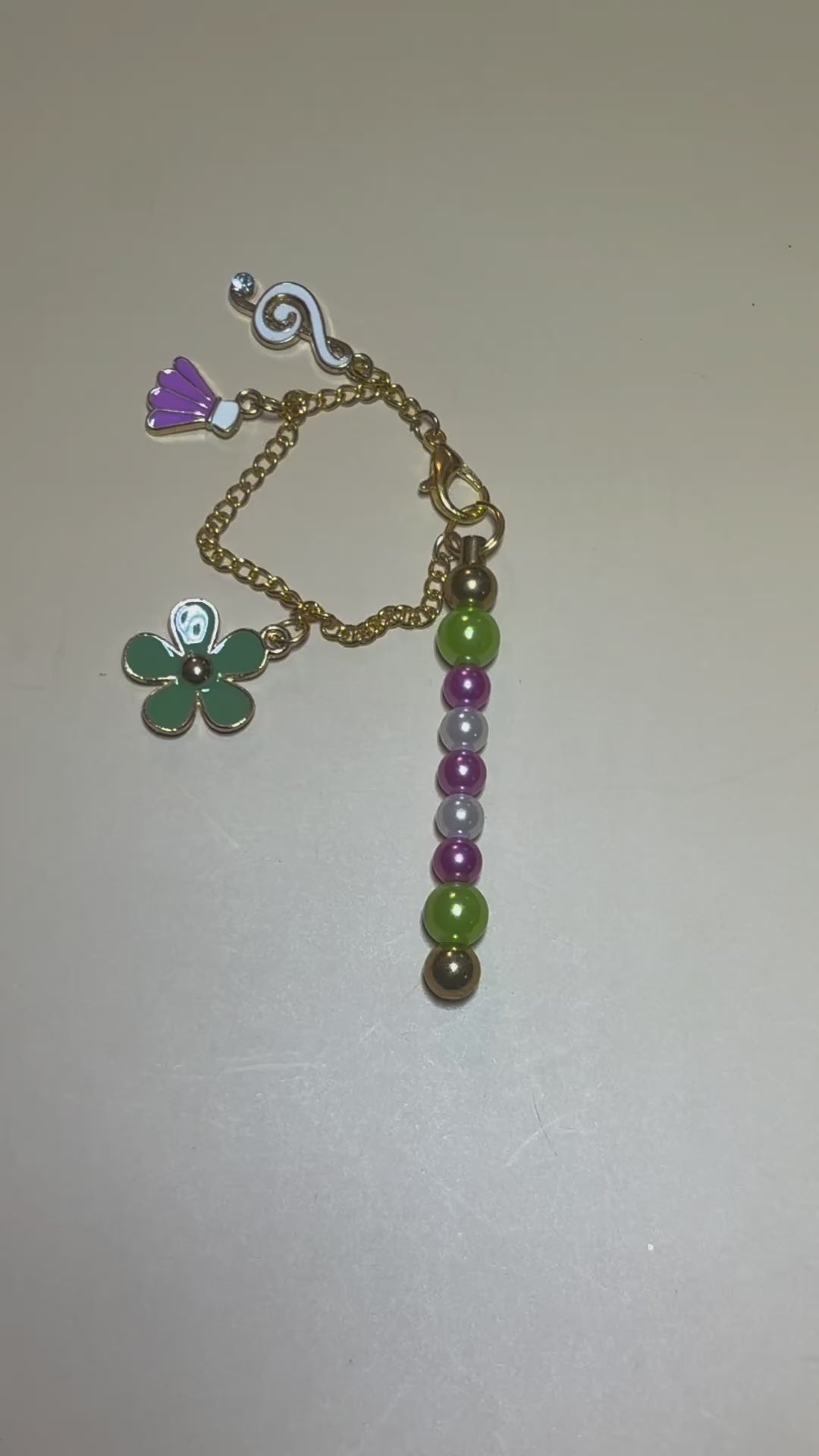 Genderqueer hidden pride flag bag charm